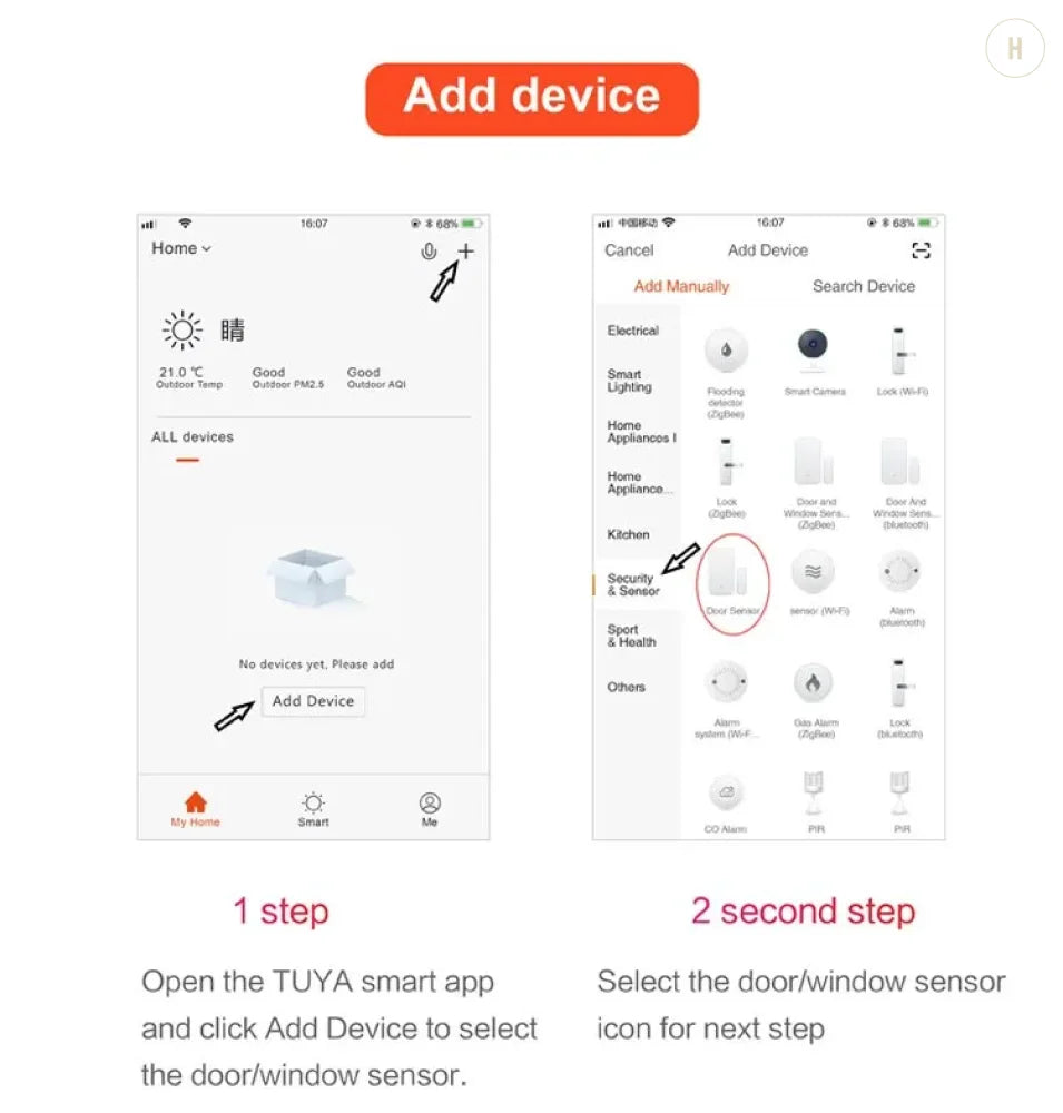 Door Sensor home security